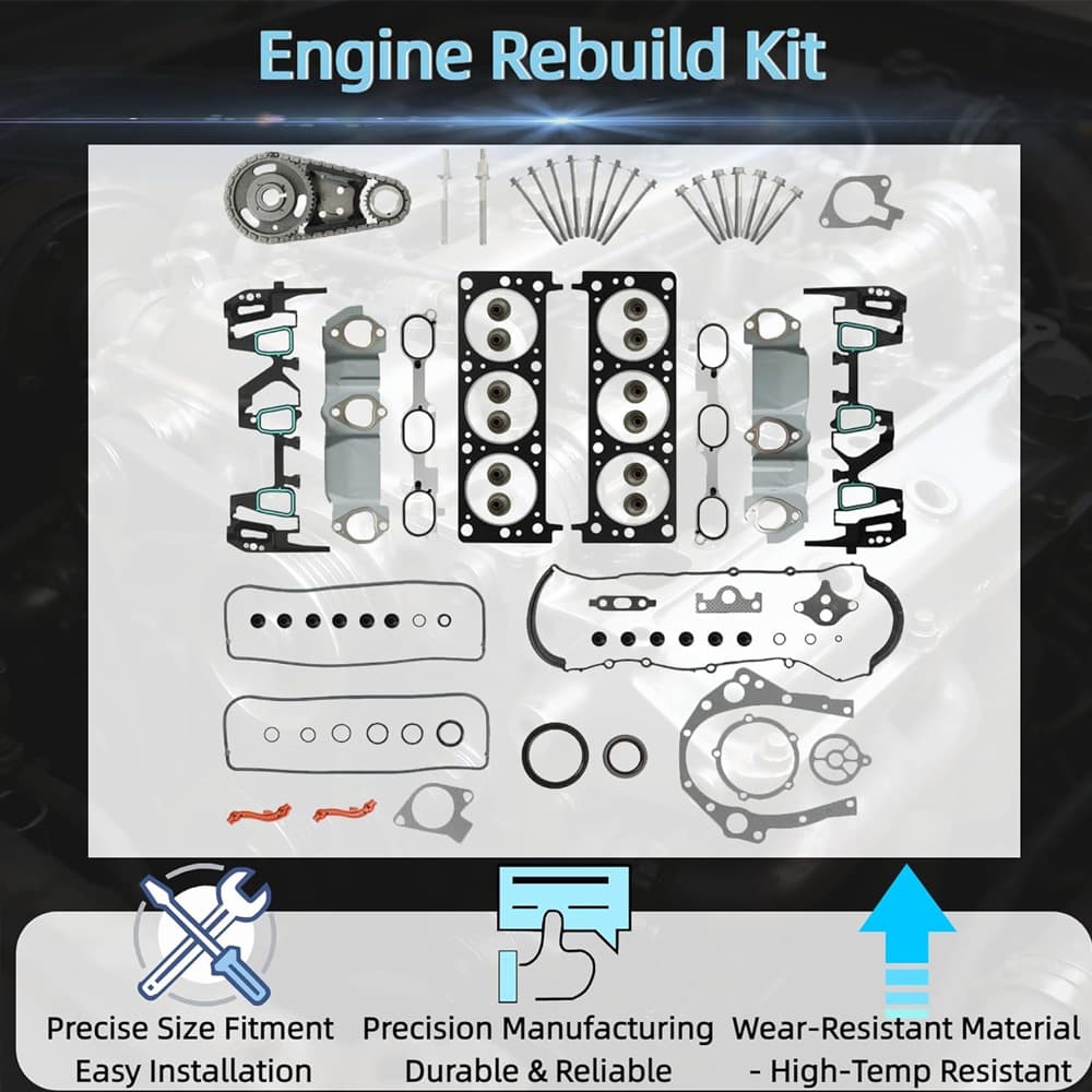3.4L V6 Engine Overhaul Replacement Parts Full Kit

