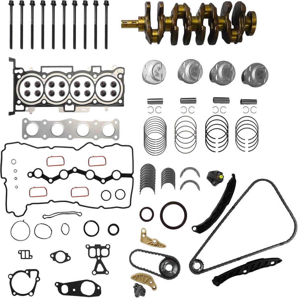Hyundai 2.0L G4KH Crankshaft Overhaul Timing Chain Kit Piston 
