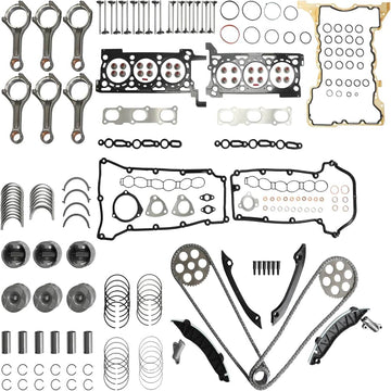 Jeep 3.0L Engine Overhaul Kit Piston Connecting Rod Kit Timing Sprocket Kit Intake And Exhaust Valves Bearing Kit