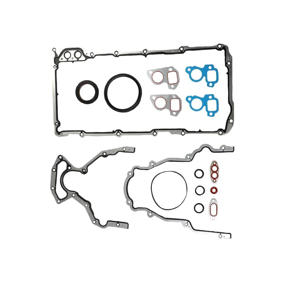 Premium lower gasket set for Chevrolet, Buick, and GMC LS V8 engines in 4.8L to 6.2L sizes, constructed with quality materials to deliver reliable sealing performance and resist oil leaks under demanding operating conditions.