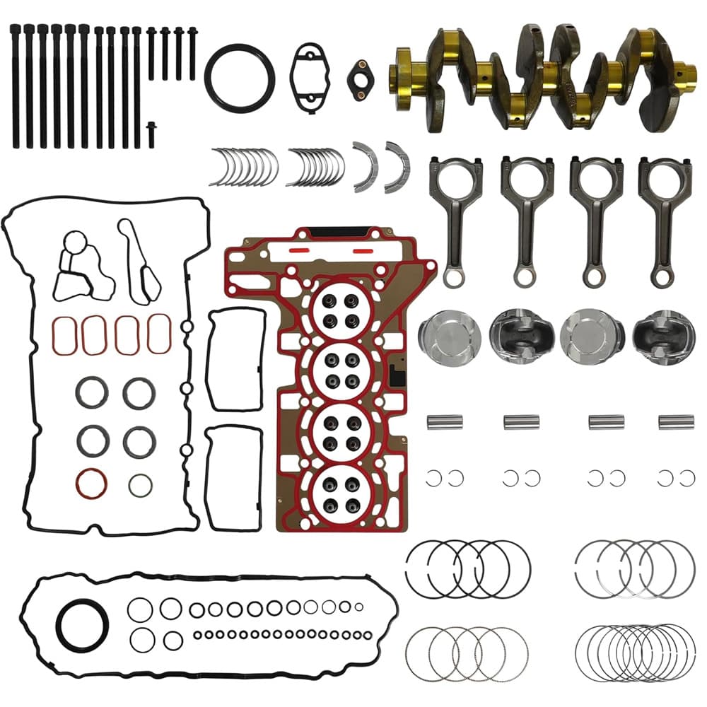 N20 2.0T engine overhaul rebuild kit, includes crankshaft, connecting rod, 245hp piston, bearing, head gasket and head bolt assembly for BMW replacement