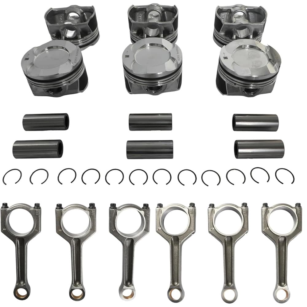 N55B30 Piston Rings & Connecting Rod Set Fit BMW 335i 535i X5 X6 F30 F10 10-18 Engine Parts
