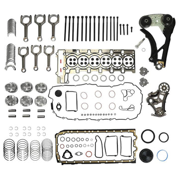 N55B30 N55B30A Engine Rebuild Kit Gasket Seal Timing Chain Piston Set Fit BMW 335i 535i X3 X5 10-18
