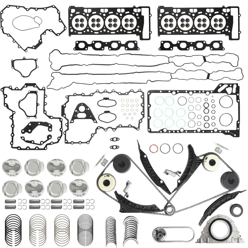 N63B44A 4.4T V8 Timing‑Chain Pistons Rings Bearing Head‑Gasket Rebuild Kit For BMW 550i 650i 750Li X5 X6