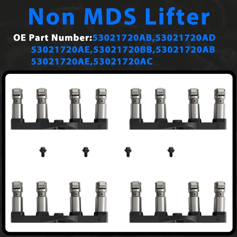 5.7L HEMI Non MDS Valve Lifter Kit Cylinder Head Gasket Set Cylinder Head Bolts Fit Dodge Durango Challenger Jeep Grand Cherokee Chrysler Aspen Ram 1500 2500 3500 5.7L V8 Engine Overhaul Replacement Parts