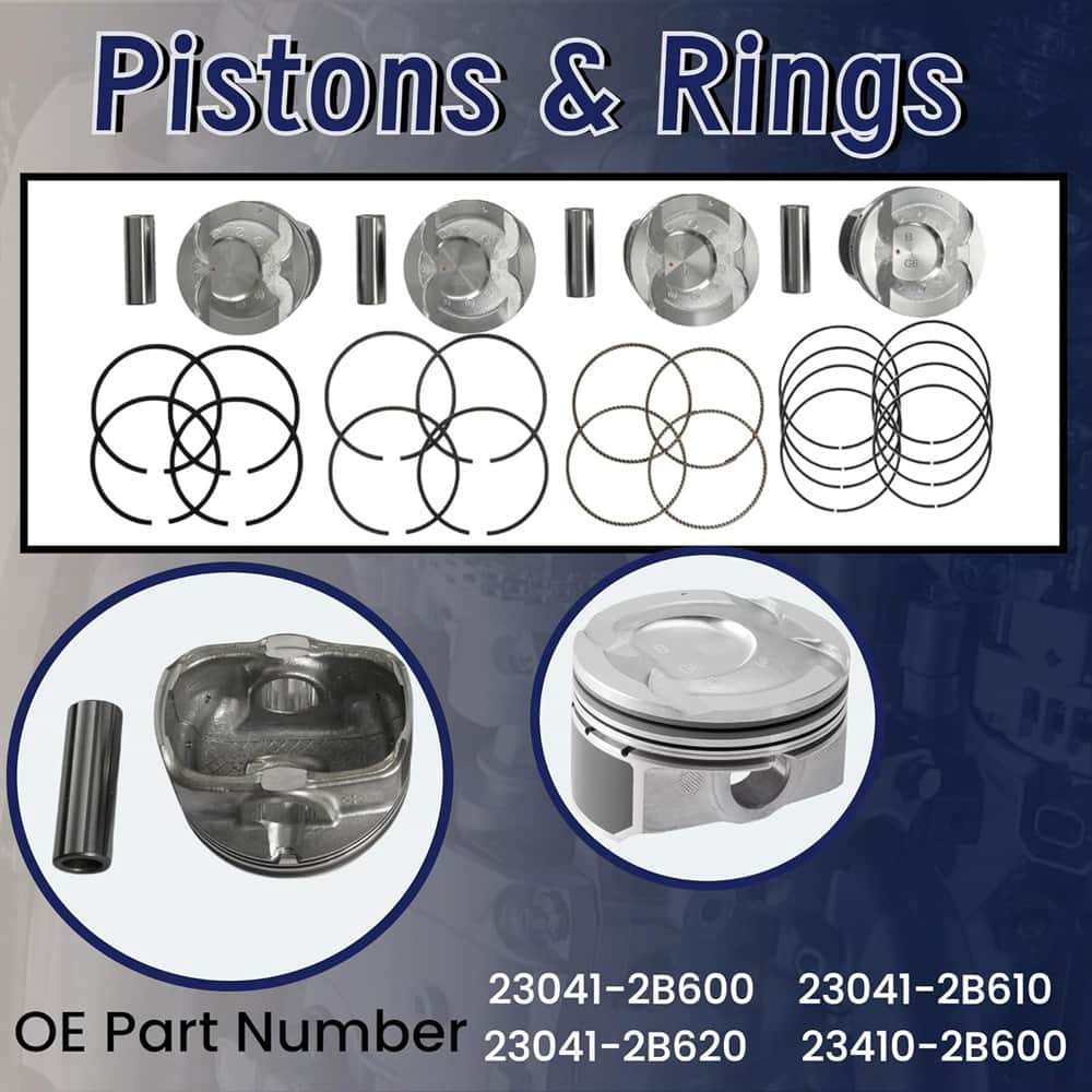 G4FD crankshaft connecting rod piston kit for Kia Soul Rio Hyundai Veloster Accent engine rebuild