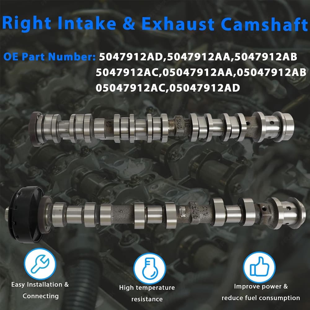 Right Intake Exhaust Camshaft Fit Jeep Dodge Ram Chrysler 3.6L Pentastar V6

