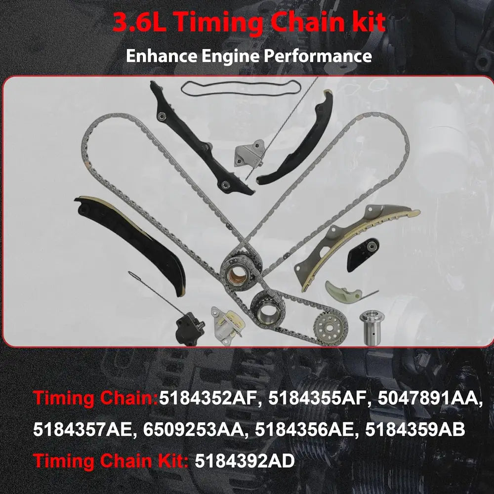 GPQ 3.6L Camshaft Timing Chain kit For Chrysler Dodge Jeep Ram 2011-2016