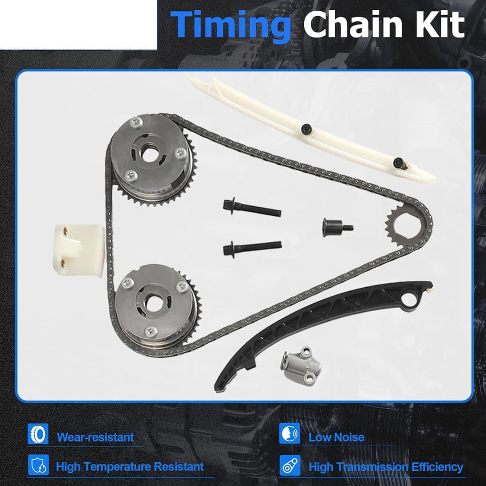 Full 1.4L turbo rebuild kit includes timing chain, camshaft, pumps and gaskets, fix engine leaks & abnormal noise, OEM standard, 1-year warranty
