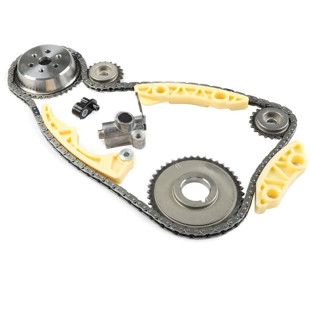 Engine Timing Chain Kit with Tensioner Guide Rail Crank & Cam Sprocket OE 9-4201S 9-4201SX Fit Chevrolet Malibu Equinox Buick Verano LaCrosse GMC Terrain 2.0L 2.2L 2.4L DOHC L4 2003-2015 Timing System Replacement Parts