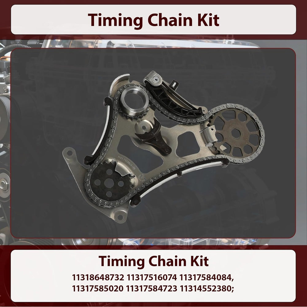 N52 Timing Chain Kit Fit BMW 2.5L 3.0L X3 Z4 325i 328i 525i 530i 2006-2016 OE 11317523884
