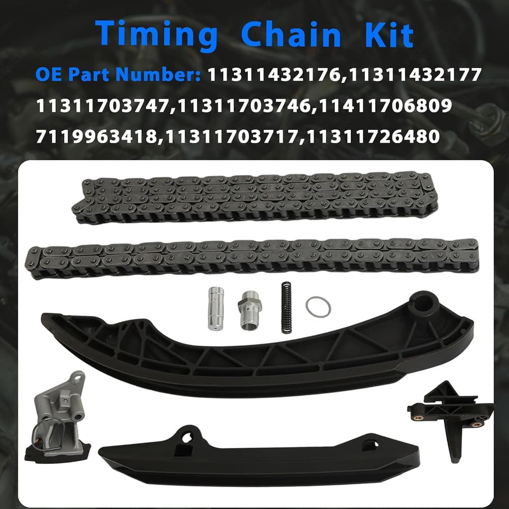 Head Gasket Set Timing Chain Kit for BMW M54 2.5L 3.0L E46 E39 E53 E83 325i 330i 525i X3 X5 Z3 Z4 2001‑2006