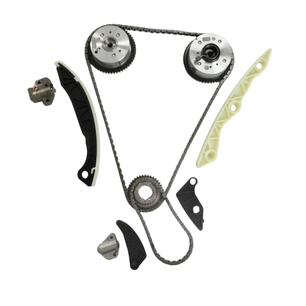 Kit contents: camshaft, timing chain, VVT actuator, tensioner, guides, slippers and installation hardware