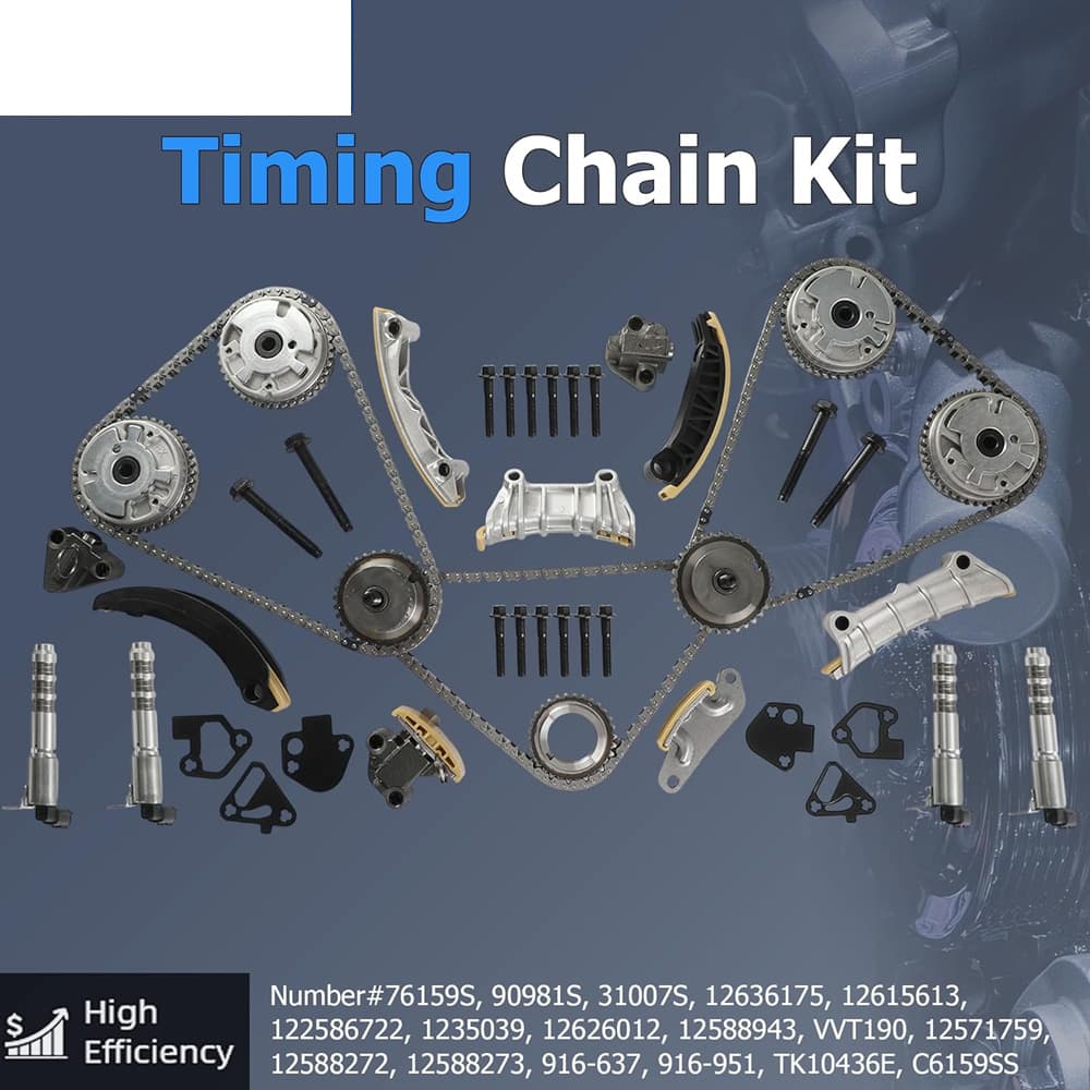 3.6L Timing Chain Kit With VVT Gear Solenoid Fit GM Acadia Enclave Traverse Saturn Outlook 2009-2016 V6
