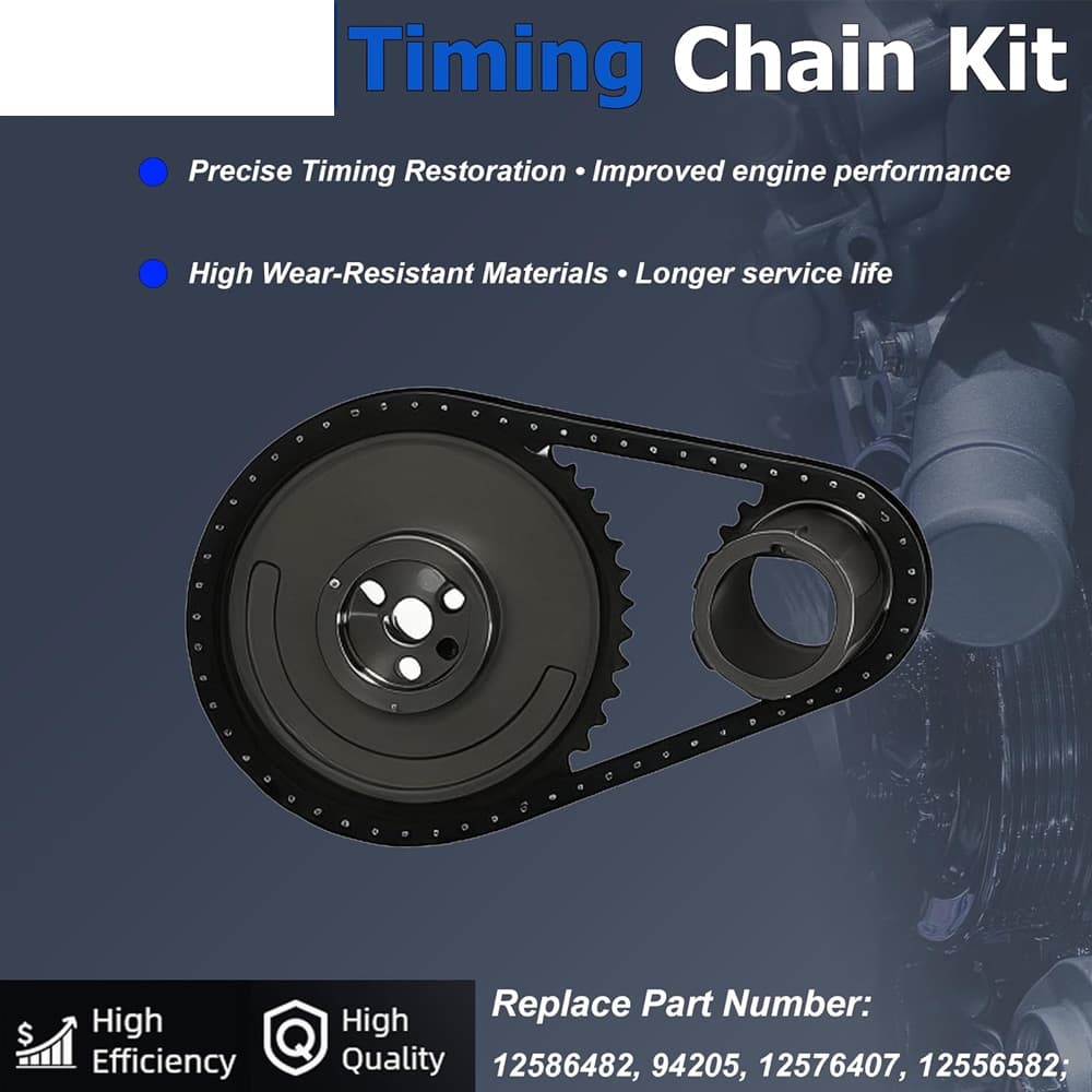 5.3L LS Timing Chain Kit Fit GM Chevy GMC Buick 1997-2007 V8 Engine Timing Replacement Parts
