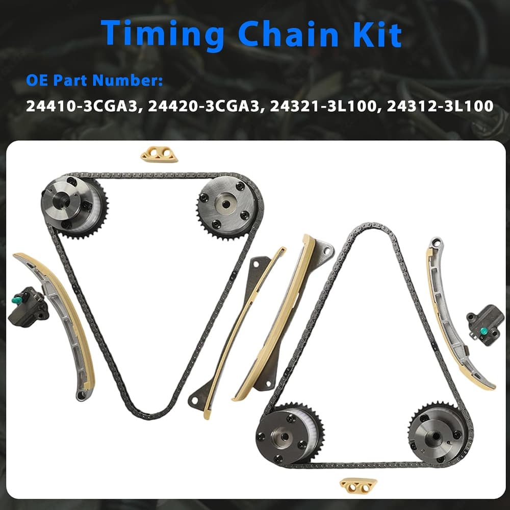 G6DH 3.3L Timing Chain Kit Fit Hyundai Santa Fe Azera Kia Sorento Sedona Cadenza V6 Engine
