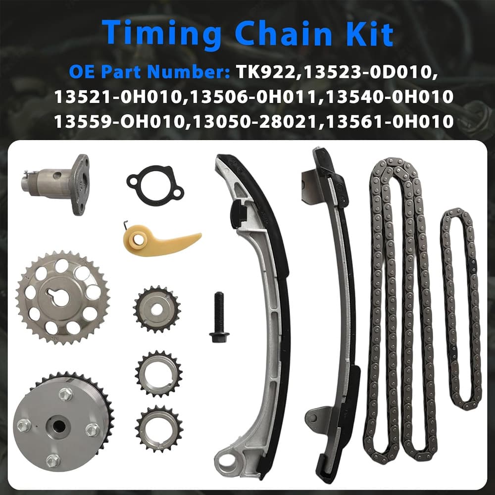 2.4L Timing Chain Kit Fit Toyota Corolla RAV4 Scion tC xB Lexus HS250h 2001-2013 Engine Overhaul Replacement
