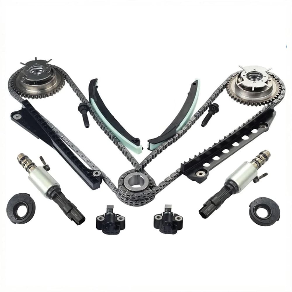Direct Replacement Timing Chain and VVT Solenoid Kit with Rocker Arms & Lifters for Ford F-150 F-250 F-350 Expedition 5.4L 3-Valve Engines