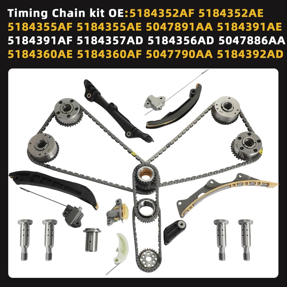 Timing Chain Kit With VVT Sprocket Fit Jeep Chrysler Dodge Ram 3.6L Pentastar V6
