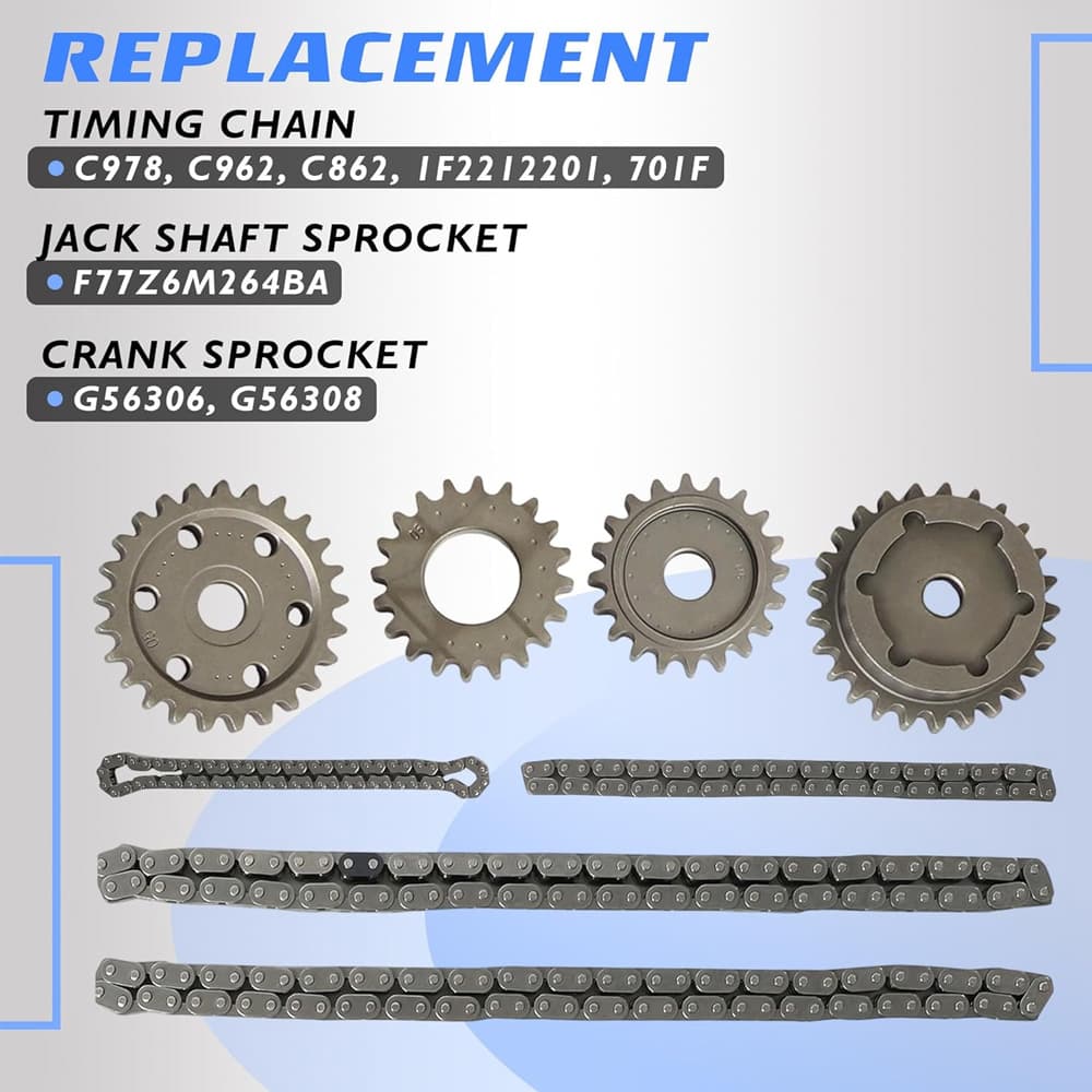 Timing chain kit matched with oil pump for Ford 4.0L V6 engine maintenance and overhaul
