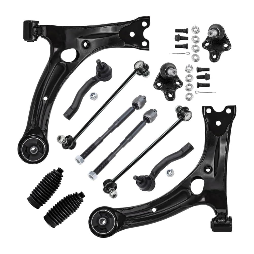 Toyota 12pc Front Lower Control Arm Kit Sway Bar Tie Rod