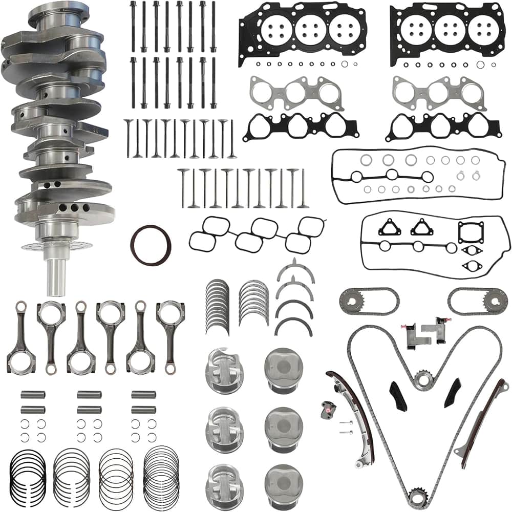 Toyota 4.0L Crankshaft Overhaul Kit With Piston Connecting Bearing Timing Chain 
