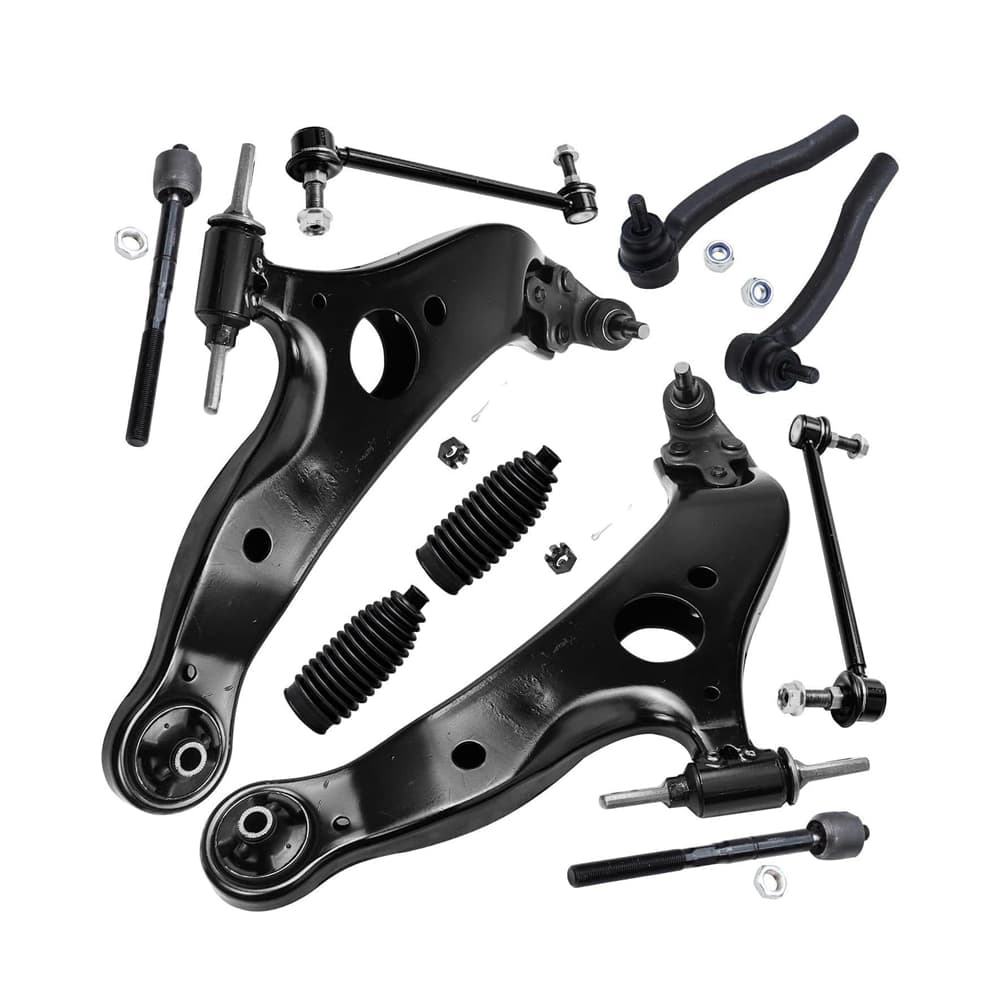 Toyota 10pc Front Lower Control Arms Tie Rod Suspension Kit