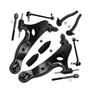 Toyota 10pc Front Lower Control Arms Tie Rod Suspension Kit