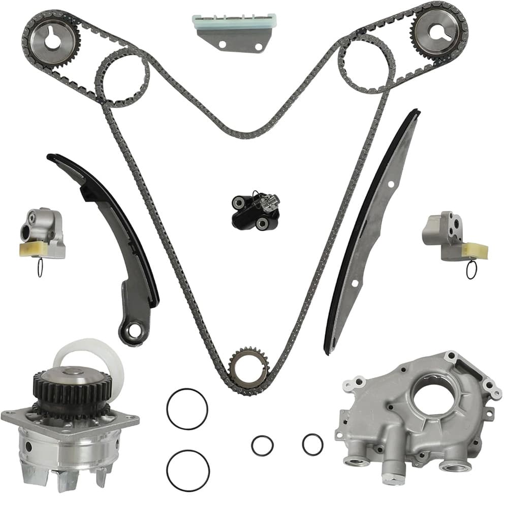 VQ40DE 4.0L Timing Chain Kit Oil & Water Pump Fit Nissan Xterra Frontier Pathfinder NV1500 2005-2015
