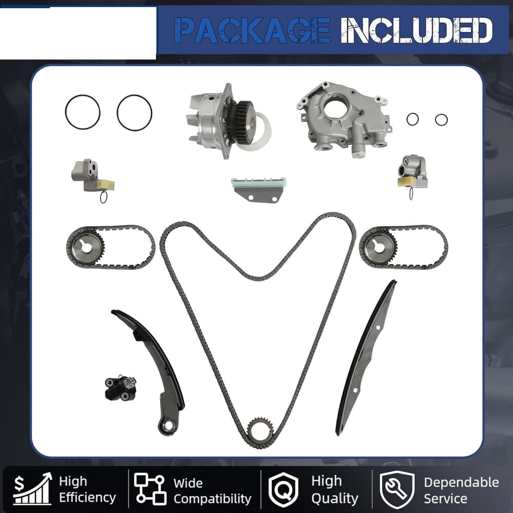 VQ40DE Timing Chain Oil Water Pump Fit Nissan 4.0L Xterra Frontier Pathfinder NV1500 2005-2015
