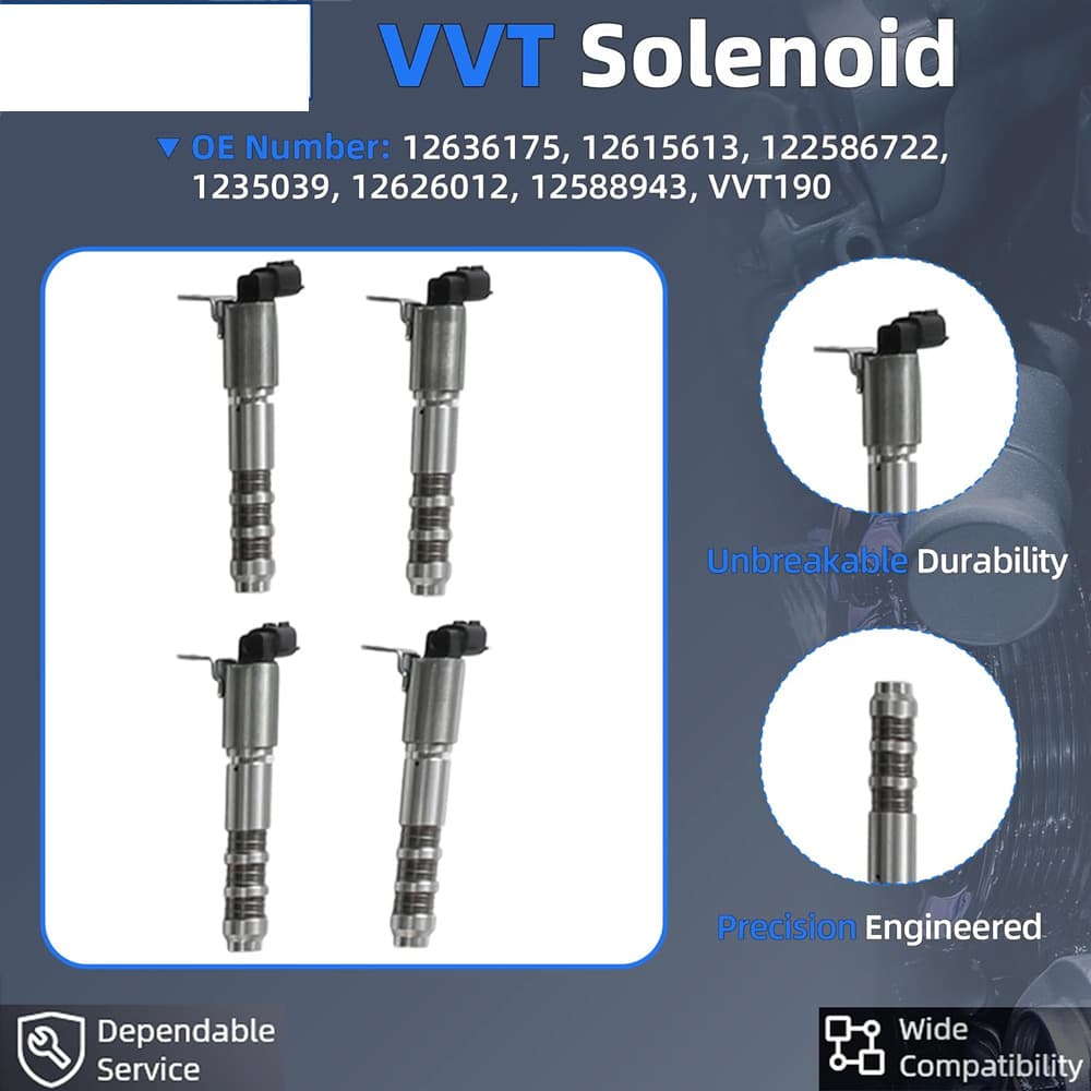 3.6L VVT Solenoid Valve Set Fit GM Acadia Buick Enclave Chevy Traverse Saturn Outlook 2009-2016 V6 Engine
