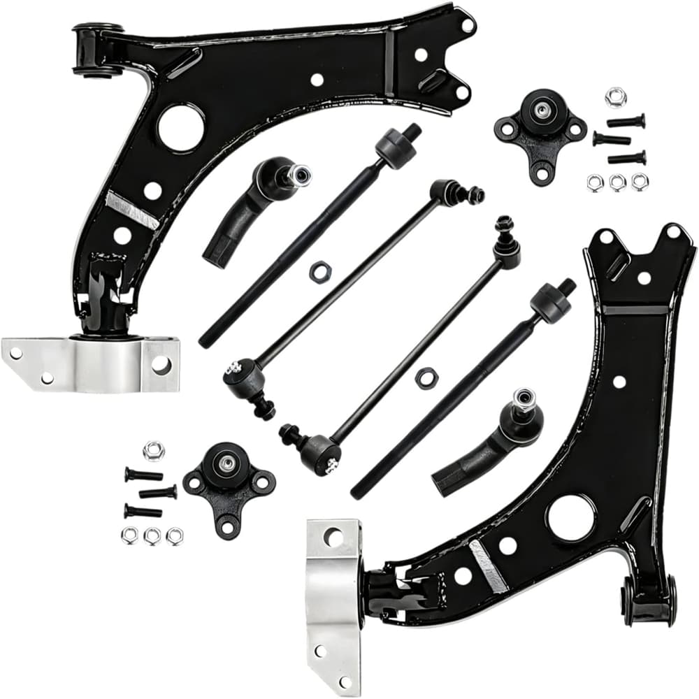 VW 2.0 Front Lower Control Arm Ball Joint Sway Bar Link Tie Rod End Suspension Kit