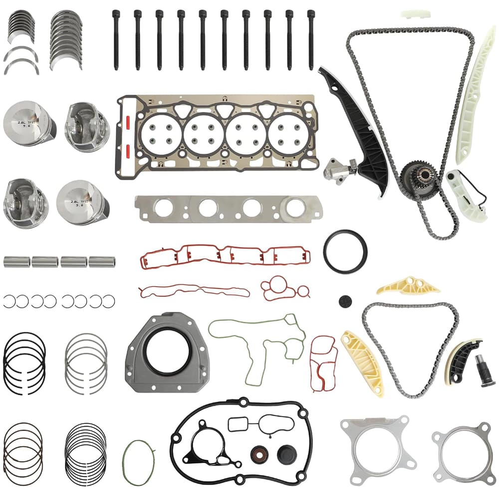 VW 2.0 Head Gasket Kit With Piston Kit Timing Chain Kit Bearing