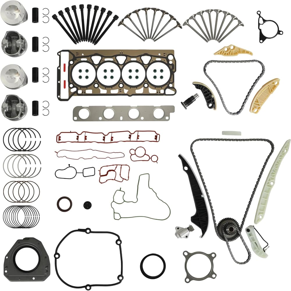 VW 2.0 Head Gasket Kit With Piston Timing Chain 