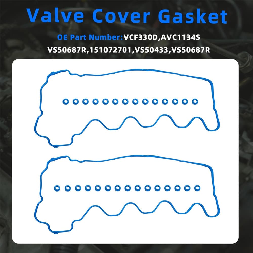 VS50687R valve cover gasket set specially for Ford 4.6L & 5.4L V8 engines, effectively prevent engine oil leakage, durable sealing performance, ideal for routine maintenance and repair. 1-Year Warranty & Free Shipping.
