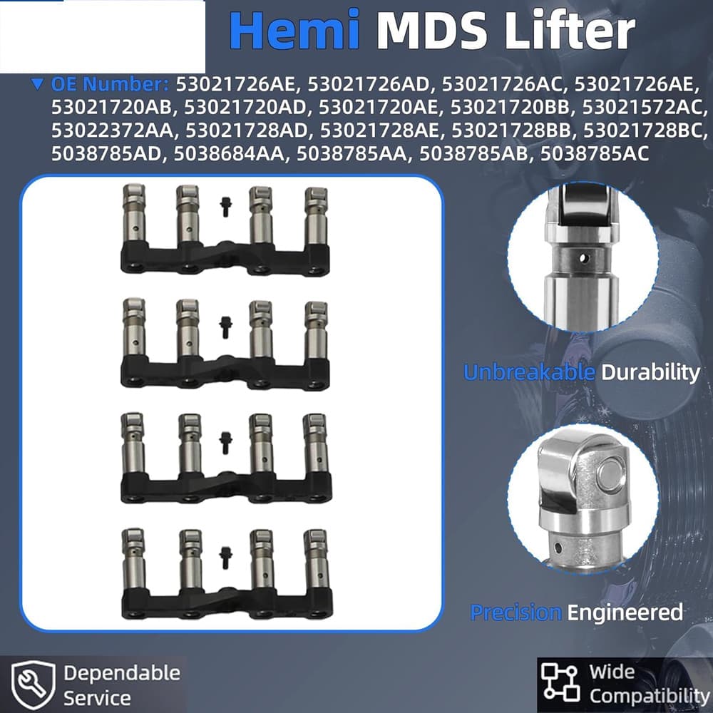 5.7 HEMI MDS Valve Lifter Set Fit Jeep Grand Cherokee Dodge Ram 1500 Chrysler 2009-2016 Replacement Parts

