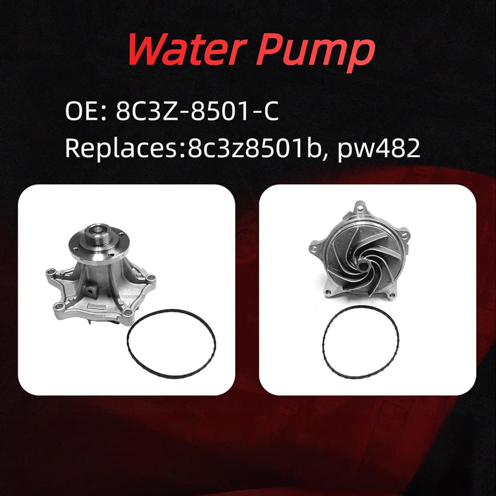 6.4L Diesel Water Pump Fit Ford F250 F350 F450 F550 Super Duty Engine Cooling

