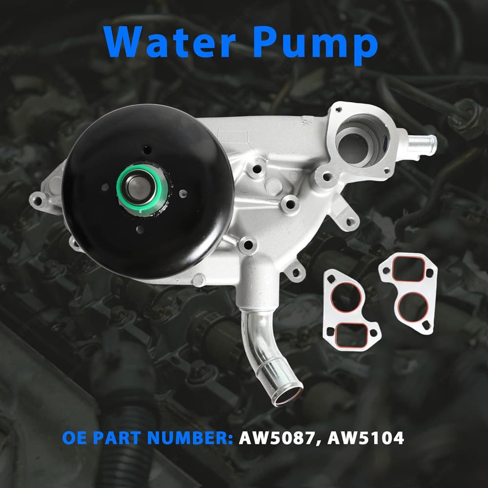 Replacement engine water pump fits GM Vortec 4.8L 5.3L 6.0L V8 cooling system repair part with gaskets
