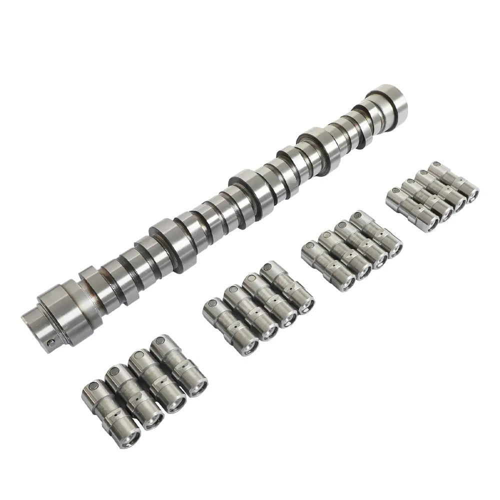 Engine camshaft and 16 hydraulic lifters kit, direct replacement for Ford 6.4L diesel