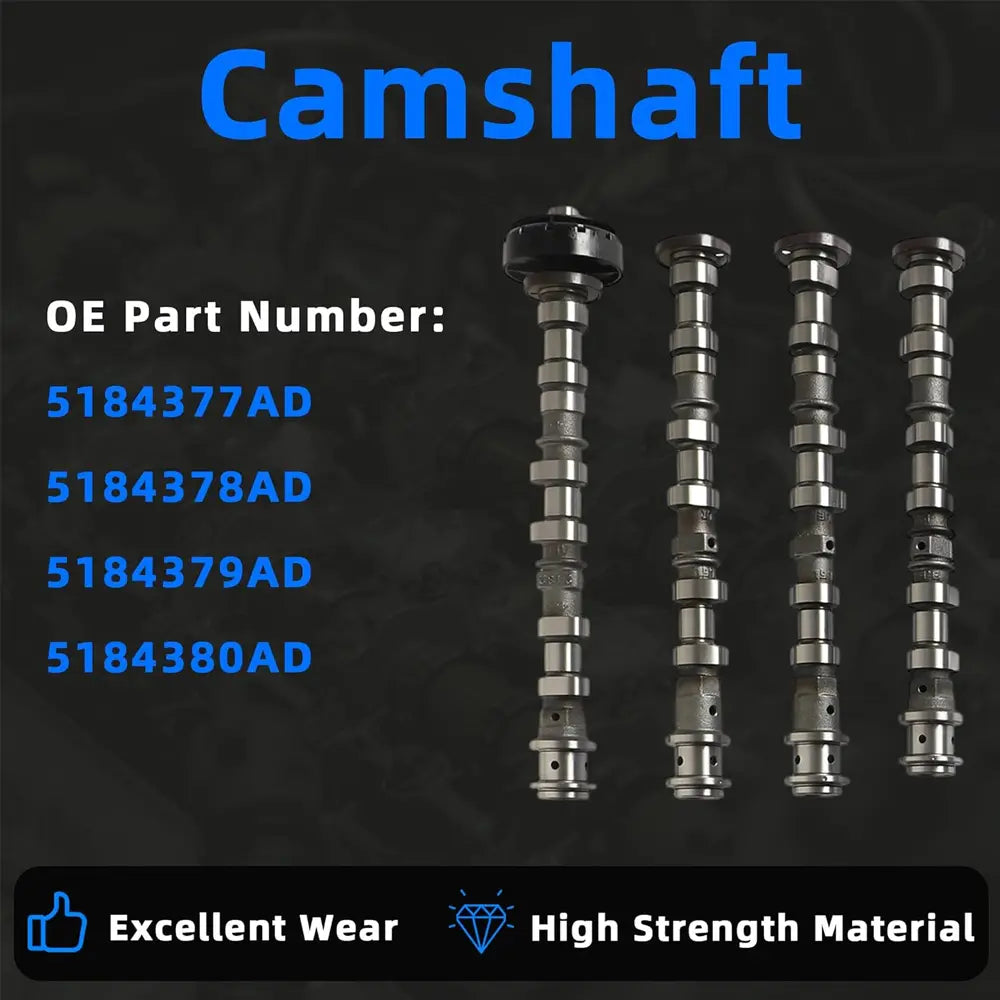 Engine Camshaft Set OE 5184377AD 5184378AD for Chrysler Dodge Jeep Ram 3.6L V6 Pentastar