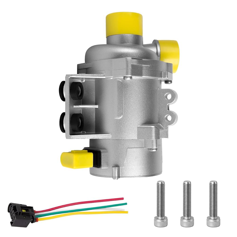 Electric Water Pump for BMW 128i 328i 528i X3 X5 Z4 N52 3.0L Engine, with Mounting Bolts & Wiring Harness