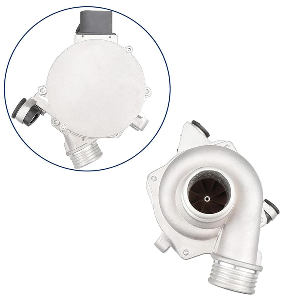 Electric Water Pump for BMW N52 3.0L, Internal Impeller & Rear Cover View, Engine Cooling Assembly