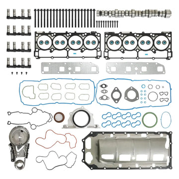 Complete engine overhaul head gasket kit camshaft lifters timing chain oil pan gasket full assembly for 5.7L Hemi