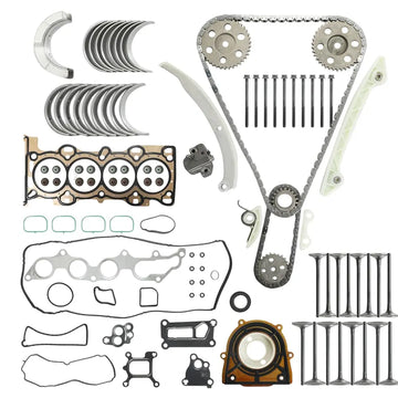 Engine Overhaul Rebuild Kit Timing Chain Head Gasket Bearings Valves Fits Ford Focus 2.0L 2.3L Mazda 3 5 6 2.3L