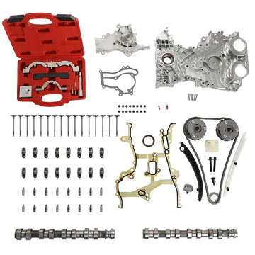 Complete Engine Overhaul Rebuild Kit for GM Ecotec 2.0L/2.2L/2.4L, Includes Camshafts, Timing Chain, Oil Pump, Water Pump, Valves, Tools & Gaskets