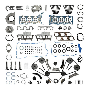 Complete Engine Overhaul Rebuild Kit for GM 3.6L V6 DOHC, Includes Head Gaskets, Oil Pump, Timing Chain, Valves, Bearings & Full Gasket Set