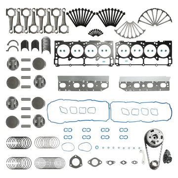 5.7L Hemi V8 Engine Overhaul Rebuild Kit with Pistons, Gaskets & Timing Chain
