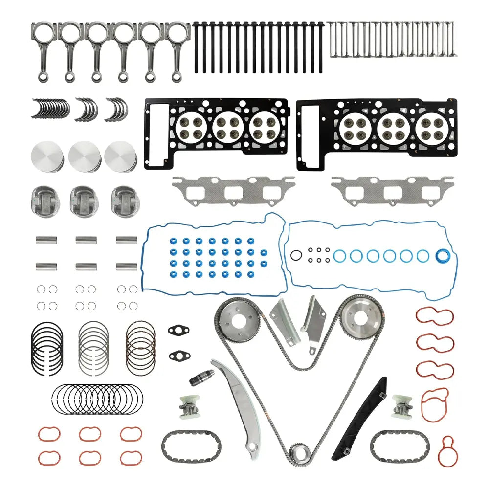 Complete Engine Overhaul Rebuild Kit Connecting Rod Piston Gasket Timing Chain For Chrysler Dodge 2.7L V6