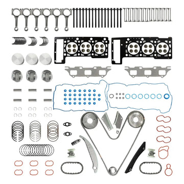 Complete Engine Overhaul Rebuild Kit Connecting Rod Piston Gasket Timing Chain For Chrysler Dodge 2.7L V6