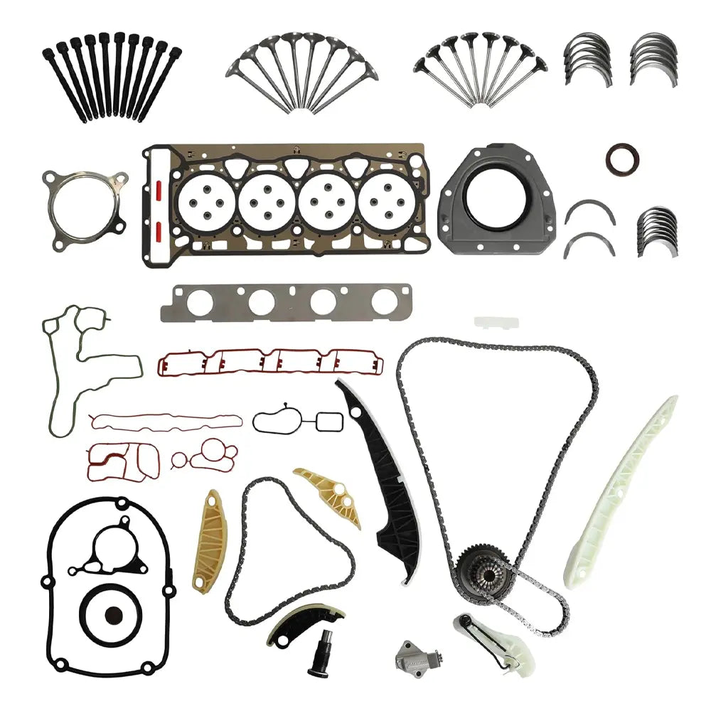 Complete EA888 Gen2 2.0T engine overhaul kit head gasket timing chain valves bearings full assembly